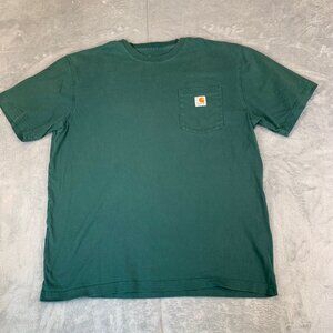 Carhartt Workwear Pocket T-Shirt Men’s Large Green K87 Original Fit 100% Cotton